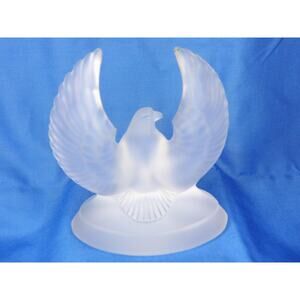 Stolzle Crystal Eagle Paperweight Frosted Glass